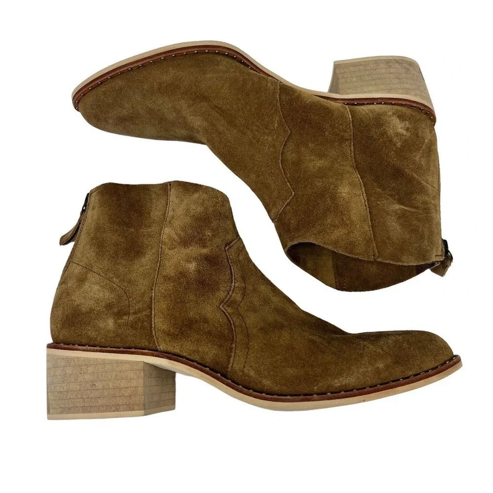 Crevo Brown Suede Ankle Boots - Picture 1 of 12
